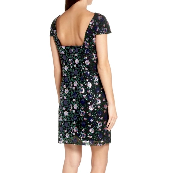 SAM EDELMAN Cap Sleeve Floral Sequin Dress - Picture 2 of 15